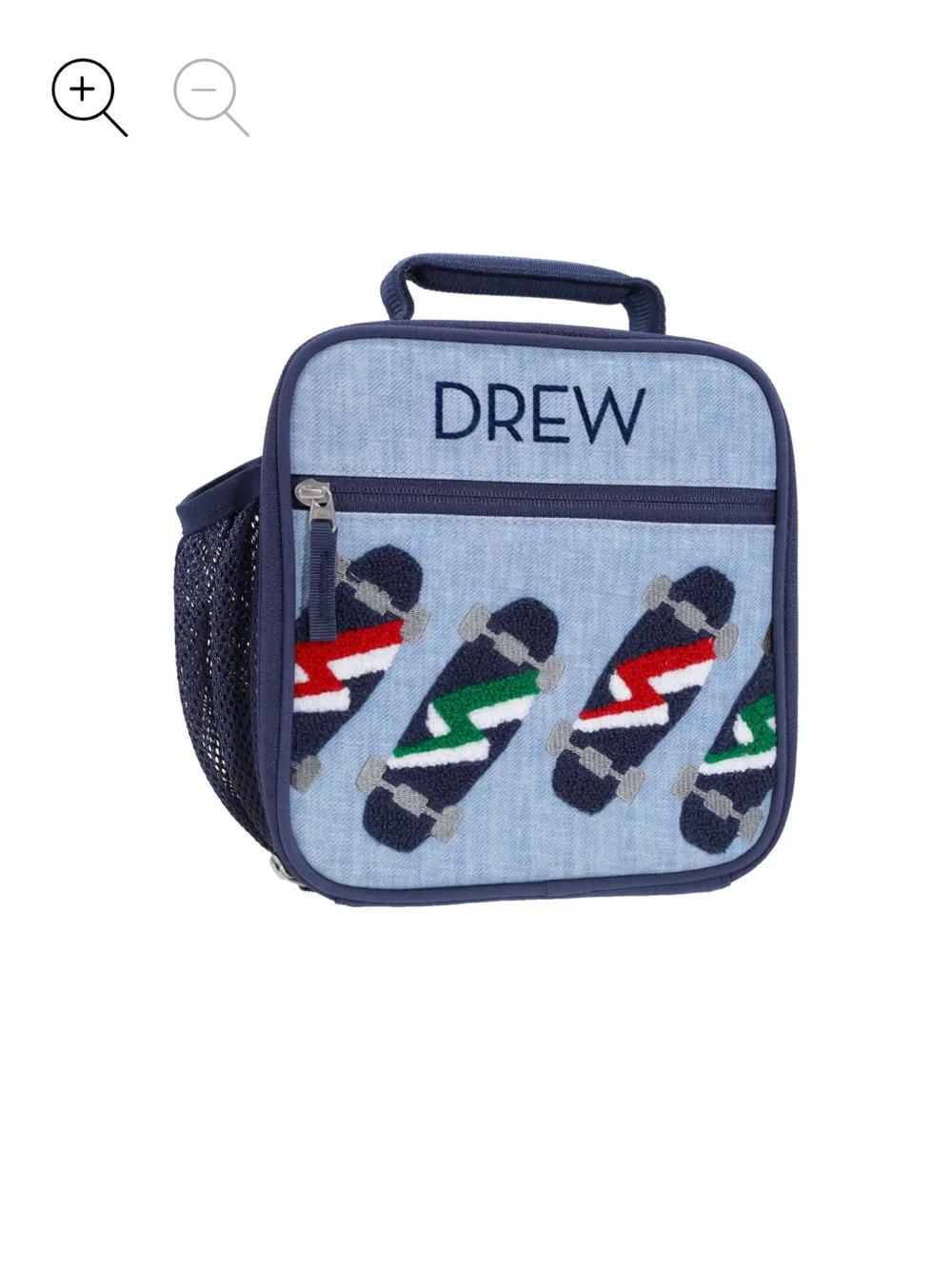 DREW Blue & Navy Skateboard Kids Lunch Bag